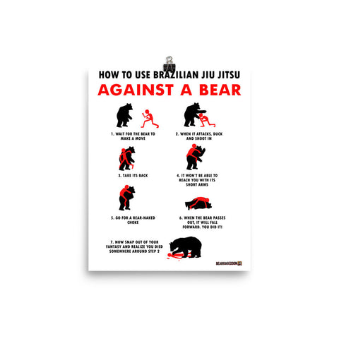 BJJ VS. BEARS Wall Print